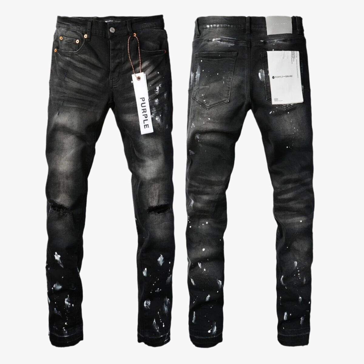 Purple Jeans - Mixed Paint